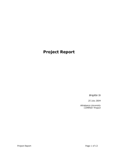 Project Report - Athabasca University