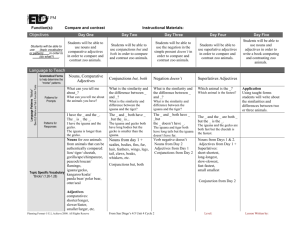 Compare Animals Int lesson plans - SSD-ELD