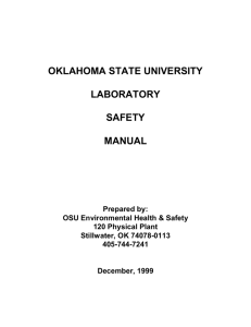 Laboratory Safety Manual - Oklahoma State University