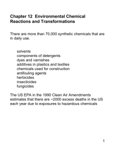 Chapter 12 Environmental Chemical Reactions and Transformations