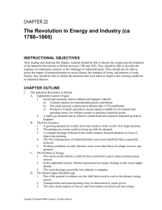 The Revolution in Energy and Industry (ca. 1780-1860)