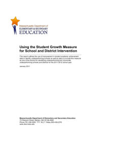 Inclusion of Growth in Intervention: Legislative Report