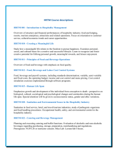 HRTM Course descriptions