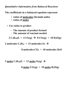 Quantitative Information from Balanced Reactions