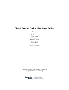 Gigabit Ethernet Optical Link Design Project