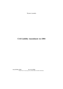 Civil Liability Amendment Act 2004 - 00-00-02