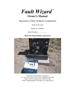 Fault Wizard Manual - Innovative Utility Products Corporation