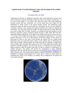A global study of swath bathymetry data and the depth of the
