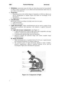 Microscope: microscope means the little seer which discovered by