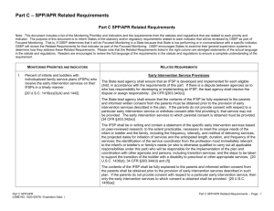 Part C SPP/APR Related Requirements