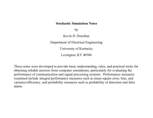 Stochastic Simulation - University of Kentucky