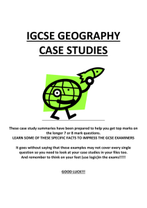 igcse case study summaries