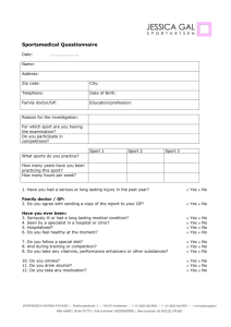 Sportsmedical Questionnaire