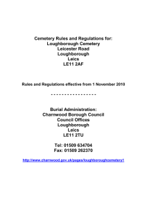 Cemetary Rules and Regulations