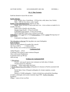 Ch. 3: Plate Tectonics Lecture Notes Page