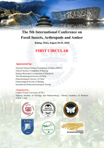 1 The 5th International Conference on Fossil Insects, Arthropods