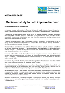 Sediment study to help improve harbour