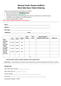 WSS ticket order form