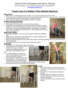 Proper Use of a Walker (Non-Weight Bearing)