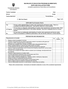 Midterm Evaluation Form