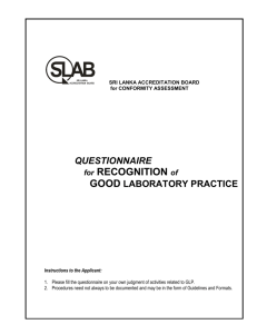 questionnaire - Sri Lanka Accreditation Board