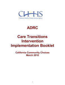Improving Care Transitions - California Community Choices