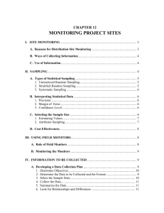 Monitoring Project Sites - Food Security and Nutrition Network