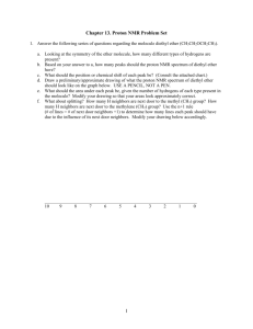 13. Proton NMR Tutorial/Problem Set