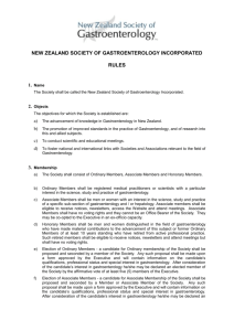 NZSG Rules - New Zealand Society of Gastroenterology