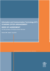 Deed of Agreement - Department of Housing and Public Works