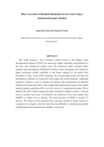 Bias Correction of Rainfall Simulation in East Asia Using a Statistical