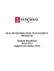 HIM Student Handbook - University of South Carolina Upstate