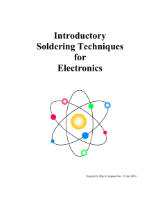 Introductory Soldering Techniques for Electronics