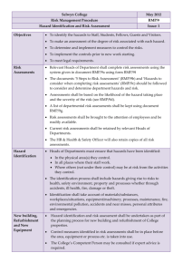 Hazard Identification and Risk Assessment