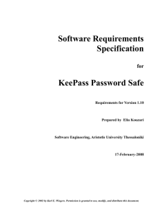 Software Requirements Specification Template