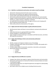 CSWE EPAS 2008 Core Competencies and Practice Behaviors