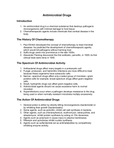 The Action Of Antimicrobial Drugs