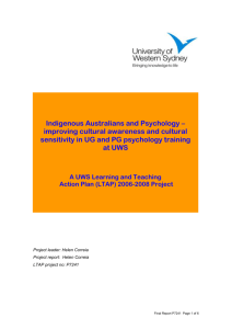 UWS Learning and Teaching Action Plan Projects