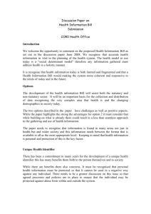 Health information Bill submission