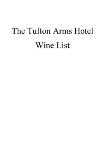 Wine List - The Tufton Arms Hotel
