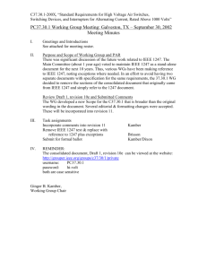 Consolidation of Switch Standards(C37.30.1) WG Minutes