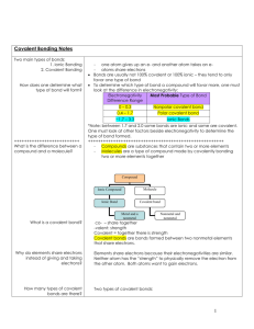 Covalent Bonding Notes