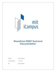 SharePoint PREP Technical Documentation (MS Word)