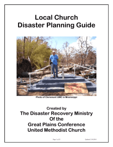 Local Church Disaster Response Plan