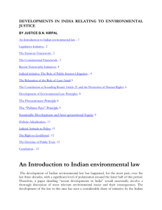 developments in india relating to environmental justice - WWF