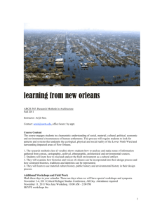 learning from new orleans ARCH 585: Research Methods in