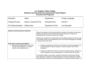 REPORT - Italian 5 - Los Angeles Valley College