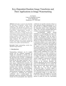 Title: Key-Dependent Random Image Transforms and