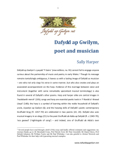 Dafydd ap Gwilym, poet and musician