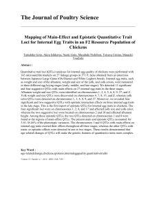 Mapping of Main-Effect and Epistatic Quantitative Trait Loci for